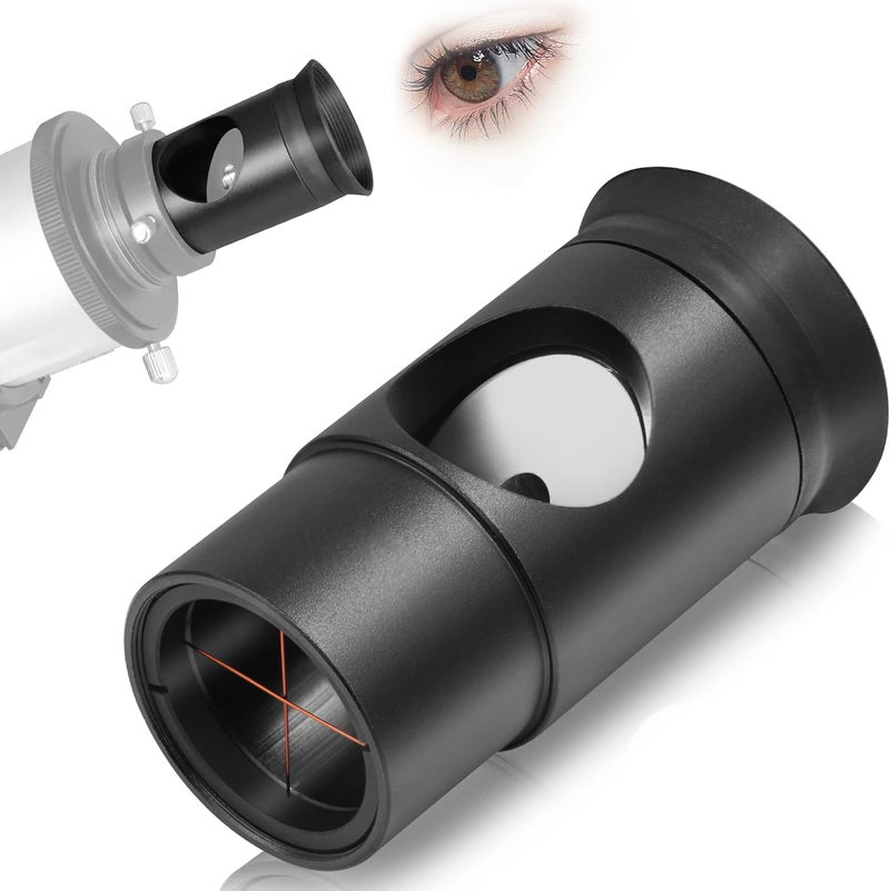 Tydeux 1.25" Metal Collimating Cheshire Eyepiece Without Laser - Short Version - for Newtonian Reflector Telescope - Image 1